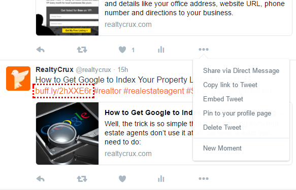 pinned tweets for real estate leads