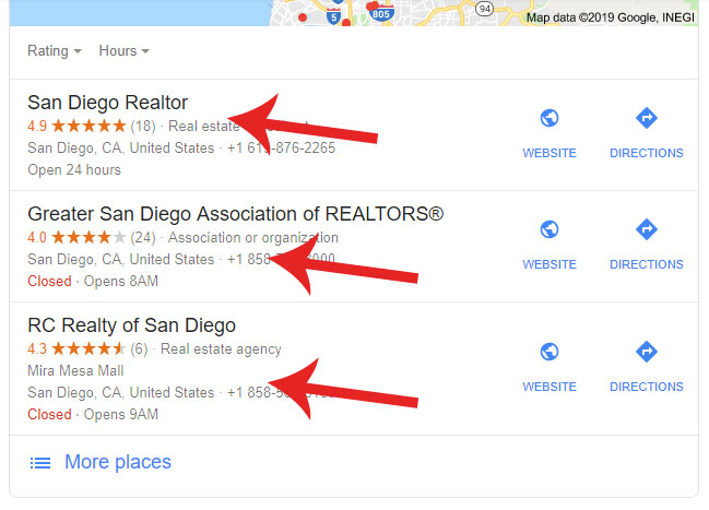 google my business listings for local seo