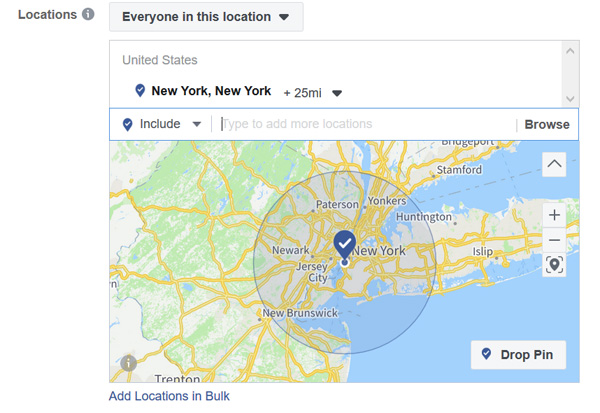 facebook ad location targeting