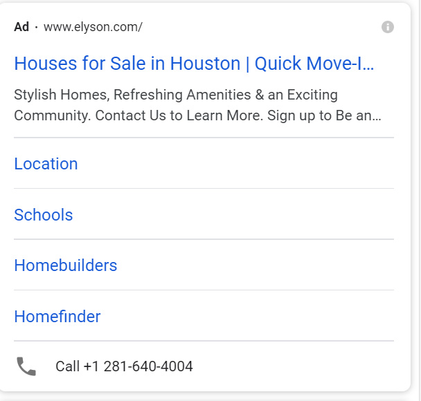 mobile view ad extensions
