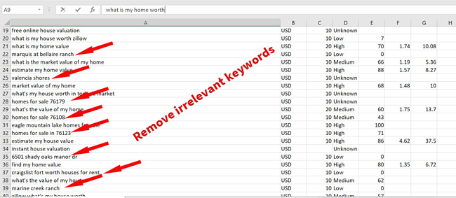 remove keyword