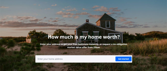 what's home worth landing page