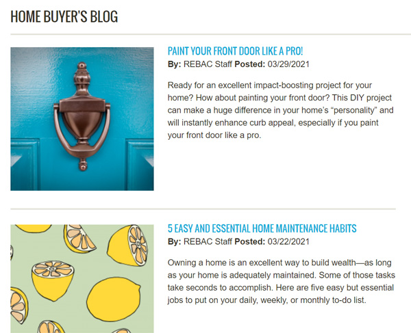 home buyer blogging