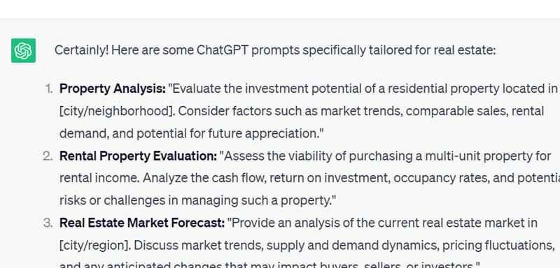 ChatGPT Prompts for Real Estate: A Comprehensive Guide [100+ Examples]