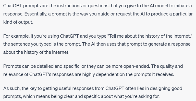 What are ChatGPT prompts